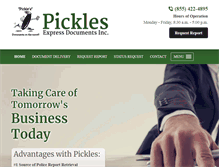 Tablet Screenshot of picklesexpress.net